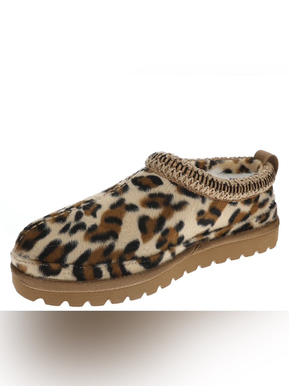 Masseys Women's Park City Faux Suede Slip On Clog Slipper leopard print Size 10M